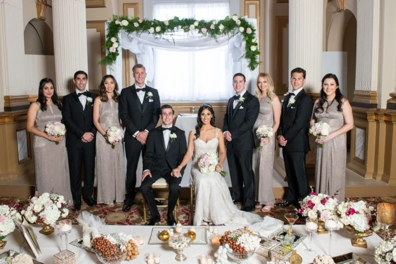 Wedding decorations and floral arrangements