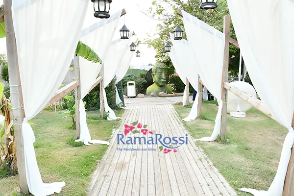 Larena beach enterance for weddings in Antalya