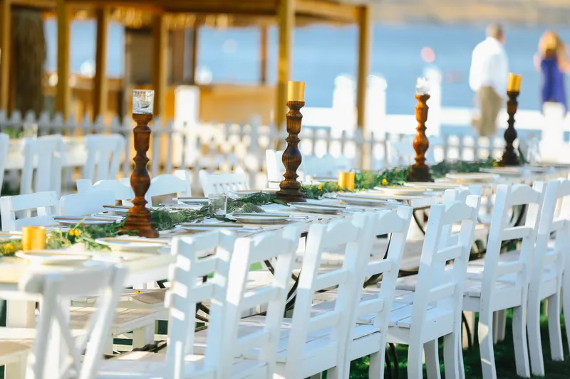 A picturesque garden wedding venue in Fethiye, highlighting the serene outdoor space ideal for a memorable ceremony.