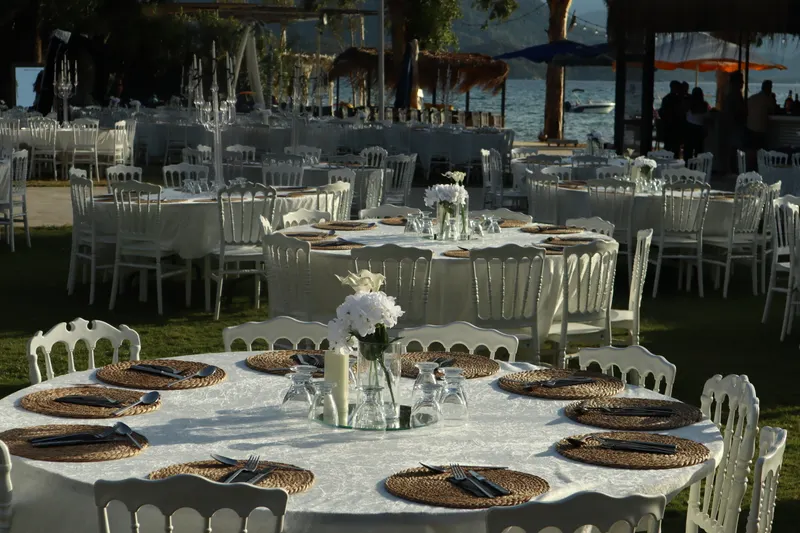 An intimate wedding ceremony in Kaş, featuring a charming venue and a limited guest list, illustrating the factors that influence the cost of a small wedding in Kaş.